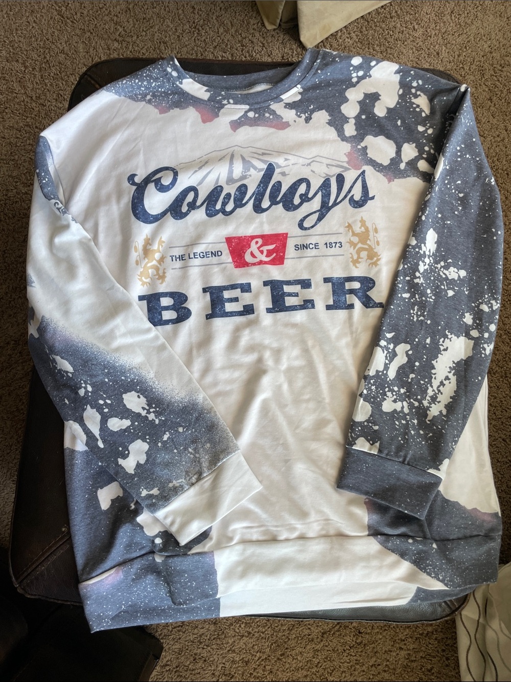 Western Cowboys & Beer Graphic Sweatshirt